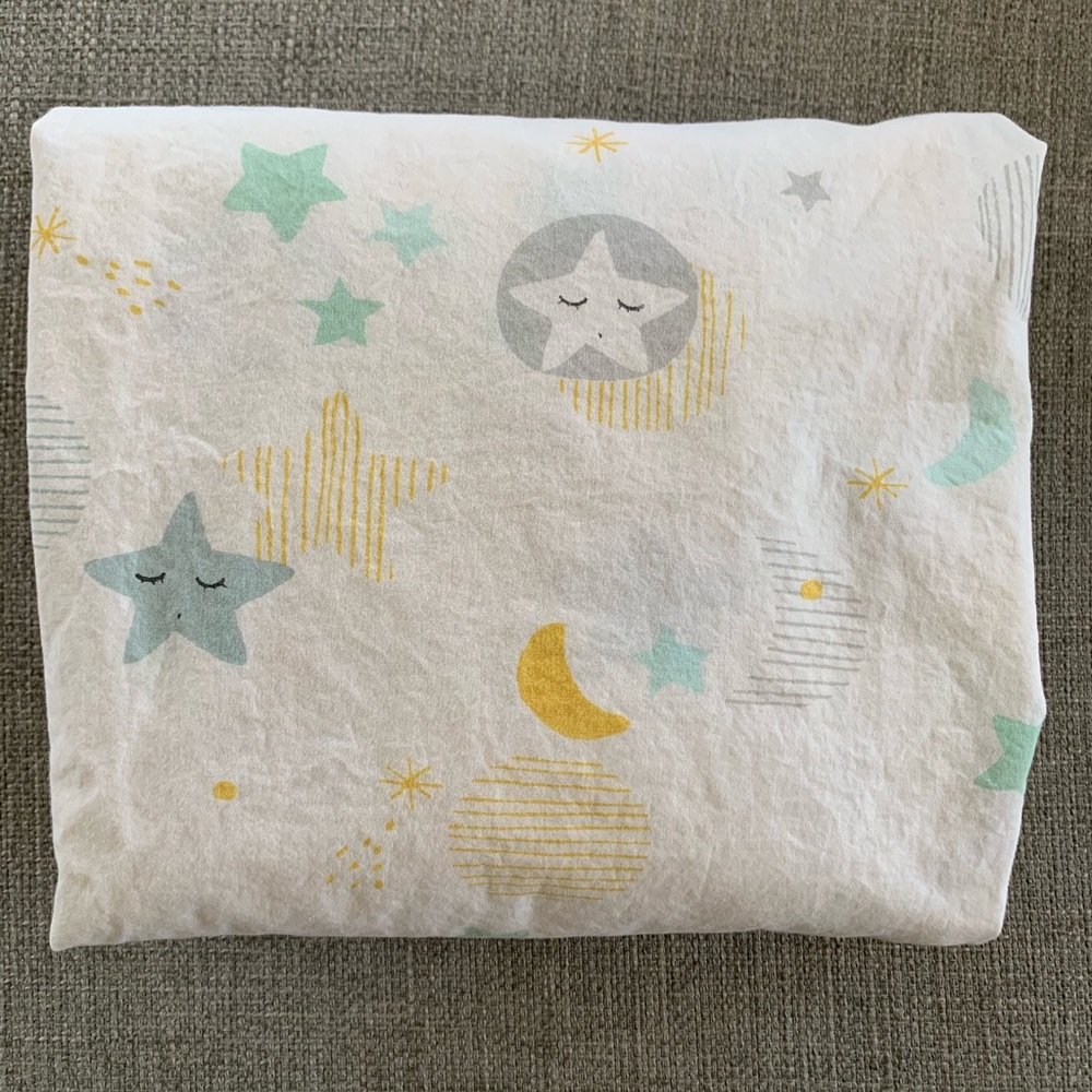 Land of Nod Stars & Moon Crib Sheet